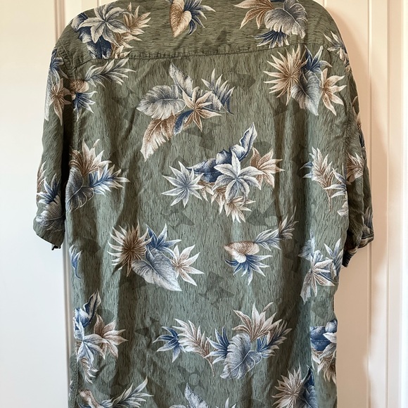 Men's Campia Green and Blue 100% Rayon Hawaiian Button Down Shirt Size Large - Picture 2 of 6